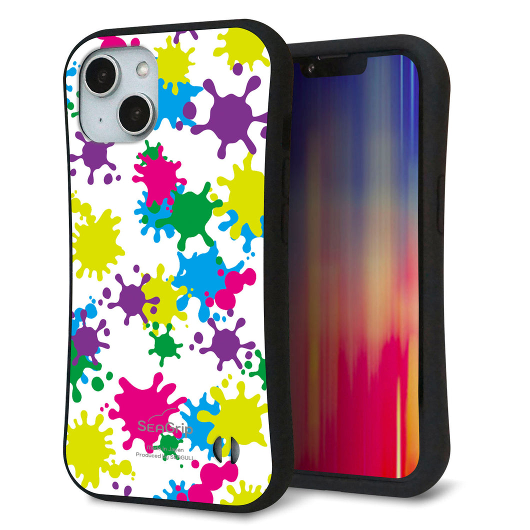 iPhone14 スマホケース 「SEA Grip」 グリップケース Sライン 【MA878 ペイントホワイト】 UV印刷
