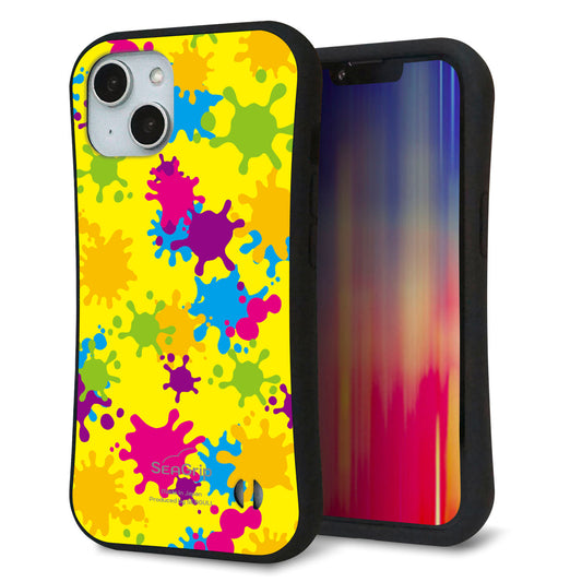 iPhone14 スマホケース 「SEA Grip」 グリップケース Sライン 【MA879 ペイントイエロー】 UV印刷