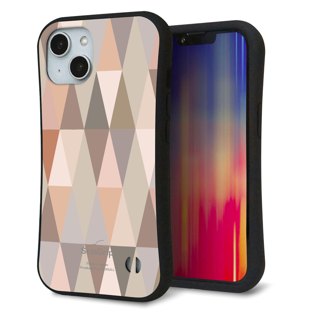 iPhone14 スマホケース 「SEA Grip」 グリップケース Sライン 【MG800 くすみピンク】 UV印刷
