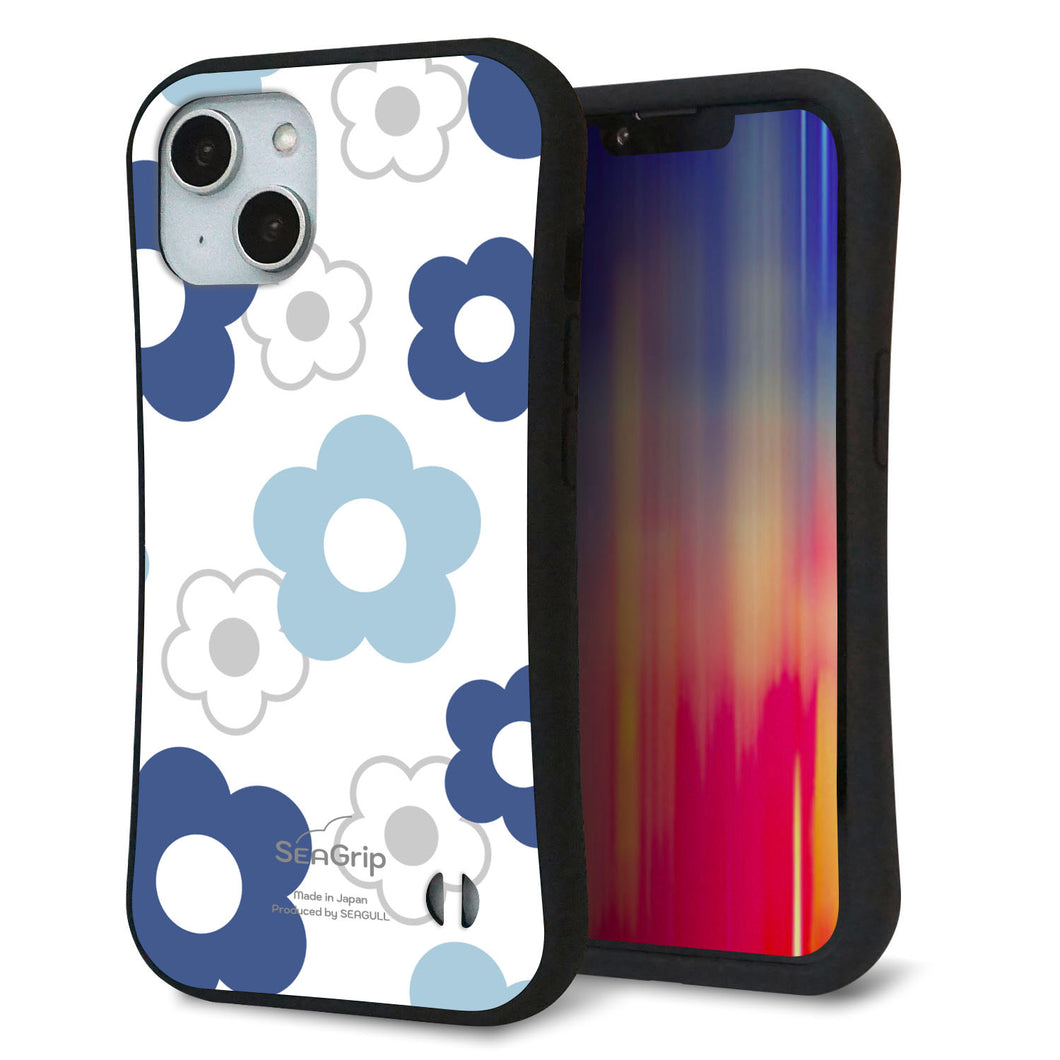 iPhone14 スマホケース 「SEA Grip」 グリップケース Sライン 【SC923 デイジー ブルー】 UV印刷