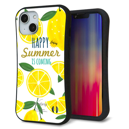 iPhone14 スマホケース 「SEA Grip」 グリップケース Sライン 【SC955 ハッピーサマー レモン】 UV印刷