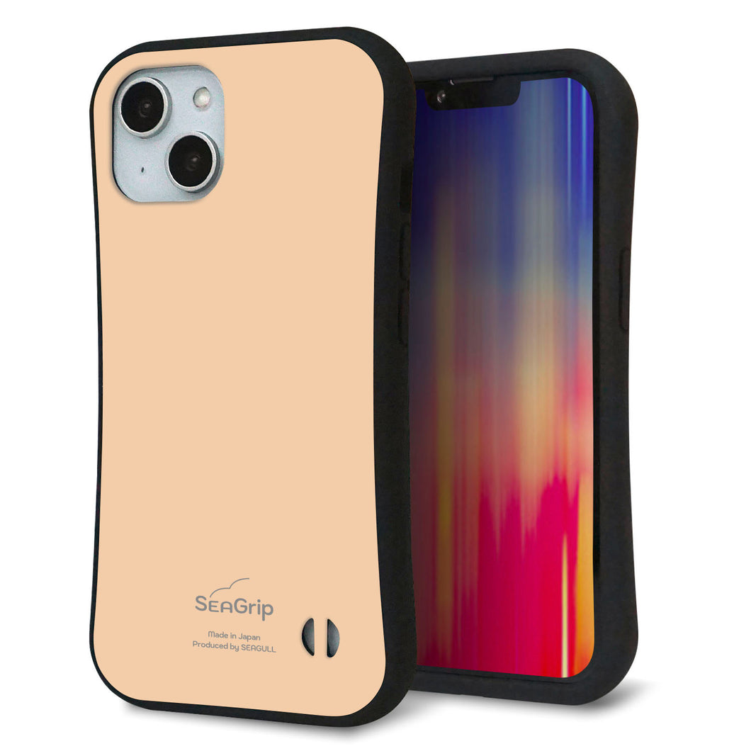 iPhone14 スマホケース 「SEA Grip」 グリップケース Sライン 【TA020 レトロベージュ】 UV印刷