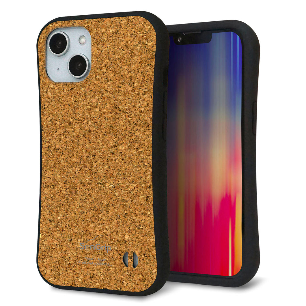 iPhone14 スマホケース 「SEA Grip」 グリップケース Sライン 【TA023 コルク調】 UV印刷
