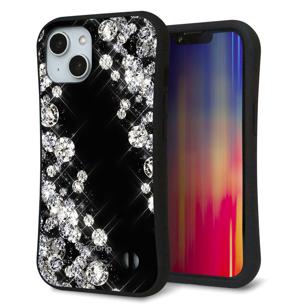 iPhone14 スマホケース 「SEA Grip」 グリップケース Sライン 【VA871 ダイヤモンドフレーム】 UV印刷