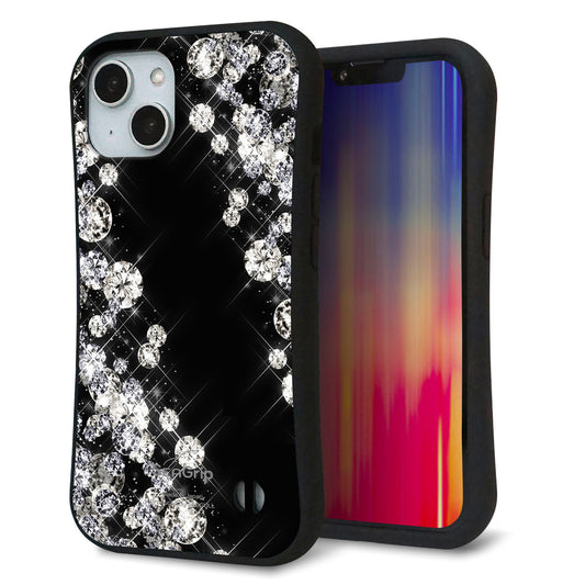 iPhone14 スマホケース 「SEA Grip」 グリップケース Sライン 【VA871 ダイヤモンドフレーム】 UV印刷
