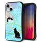 iPhone14 スマホケース 「SEA Grip」 グリップケース Sライン 【YJ329 魔法陣猫 キラキラ パステル】 UV印刷