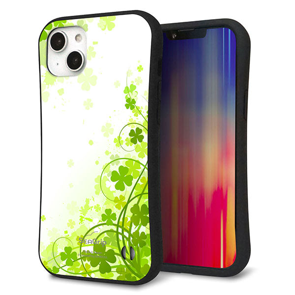 iPhone14 Plus スマホケース 「SEA Grip」 グリップケース Sライン 【565 四葉のクローバー】 UV印刷