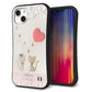 iPhone14 Plus スマホケース 「SEA Grip」 グリップケース Sライン 【1104 クラフト写真ネコ（ハートM）】 UV印刷
