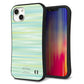 iPhone14 Plus スマホケース 「SEA Grip」 グリップケース Sライン 【IB908 グラデーションボーダー_グリーン】 UV印刷