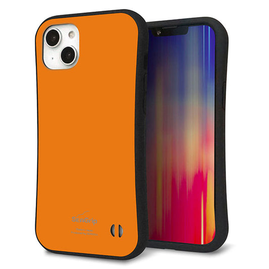 iPhone14 Plus スマホケース 「SEA Grip」 グリップケース Sライン 【KM906 ポップカラー(オレンジ)】 UV印刷