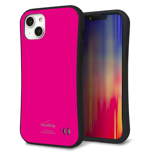 iPhone14 Plus スマホケース 「SEA Grip」 グリップケース Sライン 【KM910 ポップカラー(ピンク)】 UV印刷