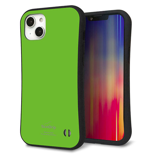 iPhone14 Plus スマホケース 「SEA Grip」 グリップケース Sライン 【KM914 ポップカラー(ライム)】 UV印刷