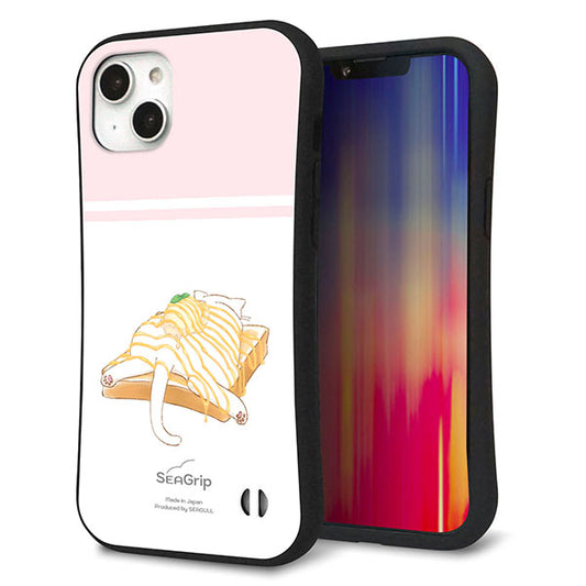 iPhone14 Plus スマホケース 「SEA Grip」 グリップケース Sライン 【KM961 メープルアイス】 UV印刷