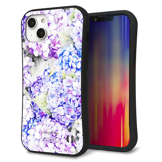 iPhone14 Plus スマホケース 「SEA Grip」 グリップケース Sライン 【MA871 紫陽花】 UV印刷