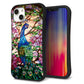 iPhone14 Plus スマホケース 「SEA Grip」 グリップケース Sライン 【MA996 ステンドグラス クジャク】 UV印刷