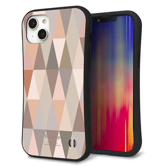 iPhone14 Plus スマホケース 「SEA Grip」 グリップケース Sライン 【MG800 くすみピンク】 UV印刷