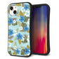 iPhone14 Plus スマホケース 「SEA Grip」 グリップケース Sライン 【SC883 ハワイアンアロハレトロ（ブルー）】 UV印刷