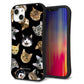 iPhone14 Plus スマホケース 「SEA Grip」 グリップケース Sライン 【SC933 ねこどっと（ブラック）】 UV印刷