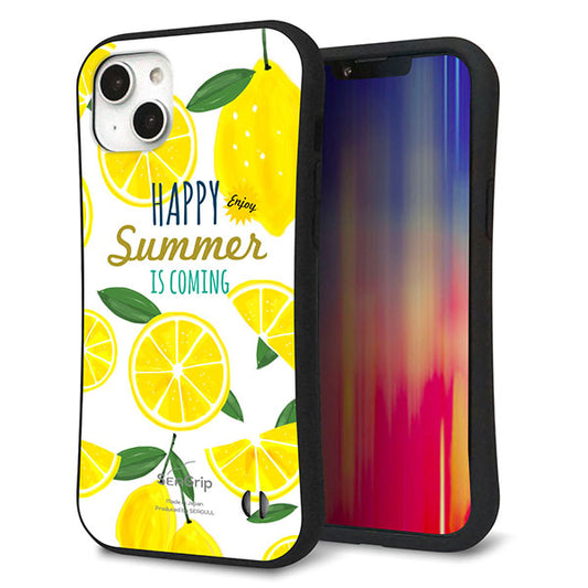 iPhone14 Plus スマホケース 「SEA Grip」 グリップケース Sライン 【SC955 ハッピーサマー レモン】 UV印刷