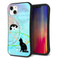 iPhone14 Plus スマホケース 「SEA Grip」 グリップケース Sライン 【YJ329 魔法陣猫 キラキラ パステル】 UV印刷