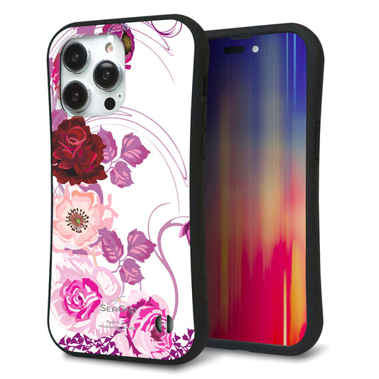 iPhone14 Pro Max スマホケース 「SEA Grip」 グリップケース Sライン 【116 ６月のバラ】 UV印刷