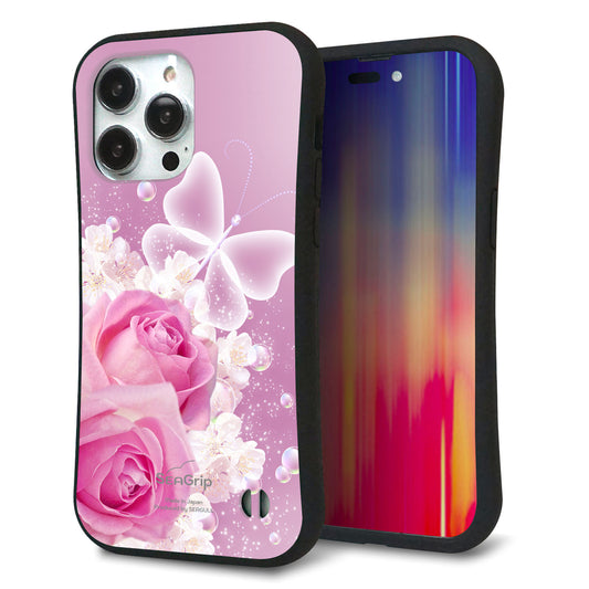 iPhone14 Pro Max スマホケース 「SEA Grip」 グリップケース Sライン 【1166 ローズロマンス】 UV印刷