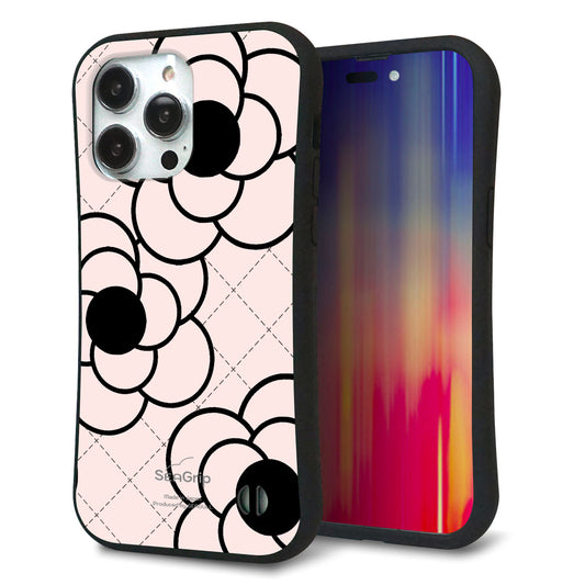 iPhone14 Pro Max スマホケース 「SEA Grip」 グリップケース Sライン 【EK926 カメリア（極うすピンク）】 UV印刷