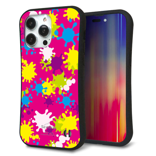 iPhone14 Pro Max スマホケース 「SEA Grip」 グリップケース Sライン 【MA876 ペイントピンク】 UV印刷
