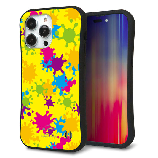 iPhone14 Pro Max スマホケース 「SEA Grip」 グリップケース Sライン 【MA879 ペイントイエロー】 UV印刷