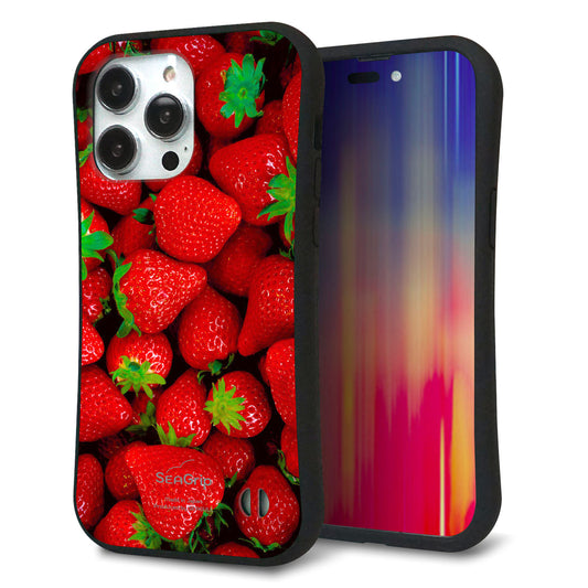 iPhone14 Pro Max スマホケース 「SEA Grip」 グリップケース Sライン 【MA881 ストロベリー】 UV印刷