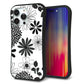 iPhone14 Pro Max スマホケース 「SEA Grip」 グリップケース Sライン 【SC912 花柄モノトーン 01】 UV印刷