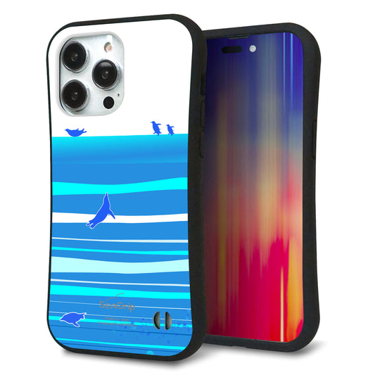 iPhone14 Pro Max スマホケース 「SEA Grip」 グリップケース Sライン 【YB920 ペンギン01】 UV印刷