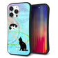 iPhone14 Pro Max スマホケース 「SEA Grip」 グリップケース Sライン 【YJ329 魔法陣猫 キラキラ パステル】 UV印刷