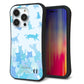 iPhone14 Pro スマホケース 「SEA Grip」 グリップケース Sライン 【AG888 ネコ積もり 水色】 UV印刷