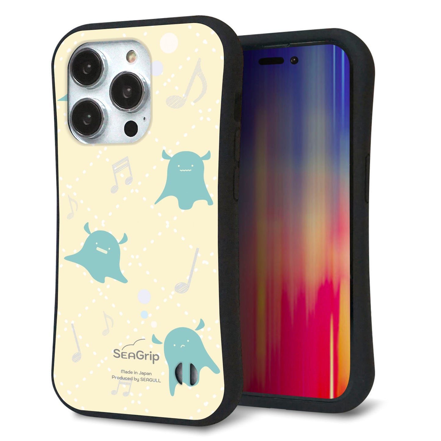 iPhone14 Pro スマホケース 「SEA Grip」 グリップケース Sライン 【FD819 メンダコ】 UV印刷