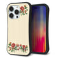 iPhone14 Pro スマホケース 「SEA Grip」 グリップケース Sライン 【KM941 花刺繍風 レッドフラワー オフホワイト 】 UV印刷