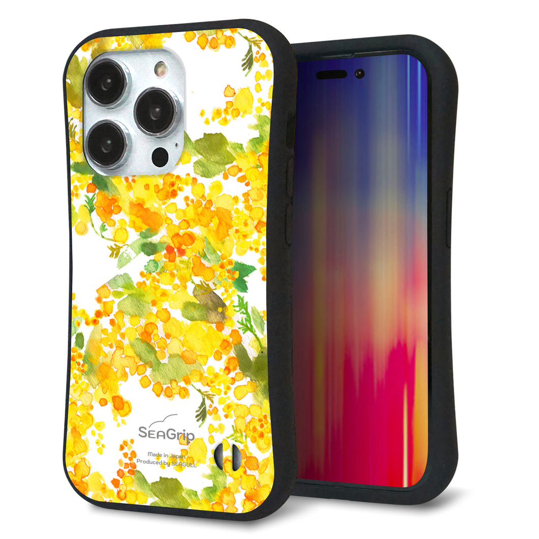 iPhone14 Pro スマホケース 「SEA Grip」 グリップケース Sライン 【MA870 ミモザ】 UV印刷