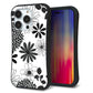 iPhone14 Pro スマホケース 「SEA Grip」 グリップケース Sライン 【SC912 花柄モノトーン 01】 UV印刷