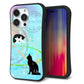 iPhone14 Pro スマホケース 「SEA Grip」 グリップケース Sライン 【YJ329 魔法陣猫 キラキラ パステル】 UV印刷
