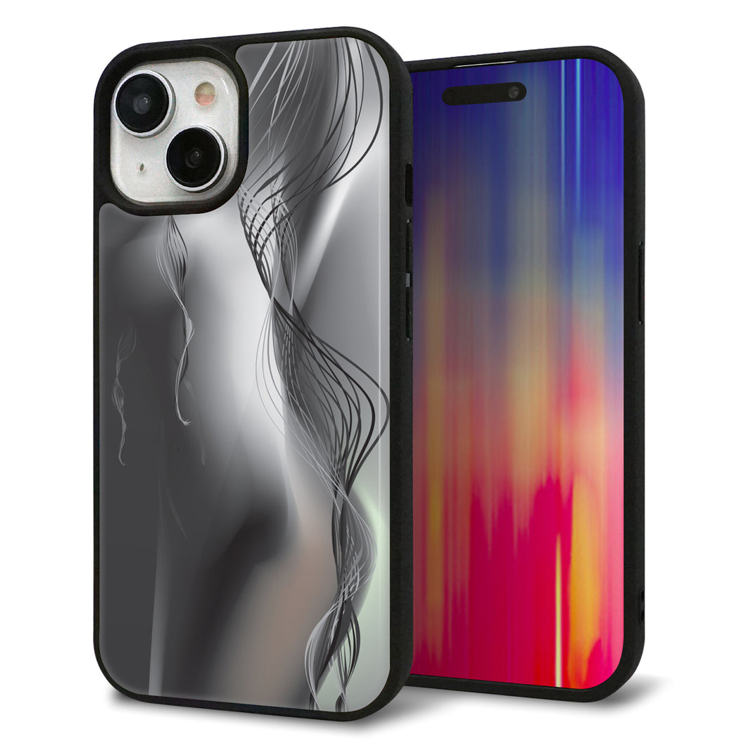 iPhone15 強化ガラス＆TPUスマホケース ガラプリ【566 ボディウォール】