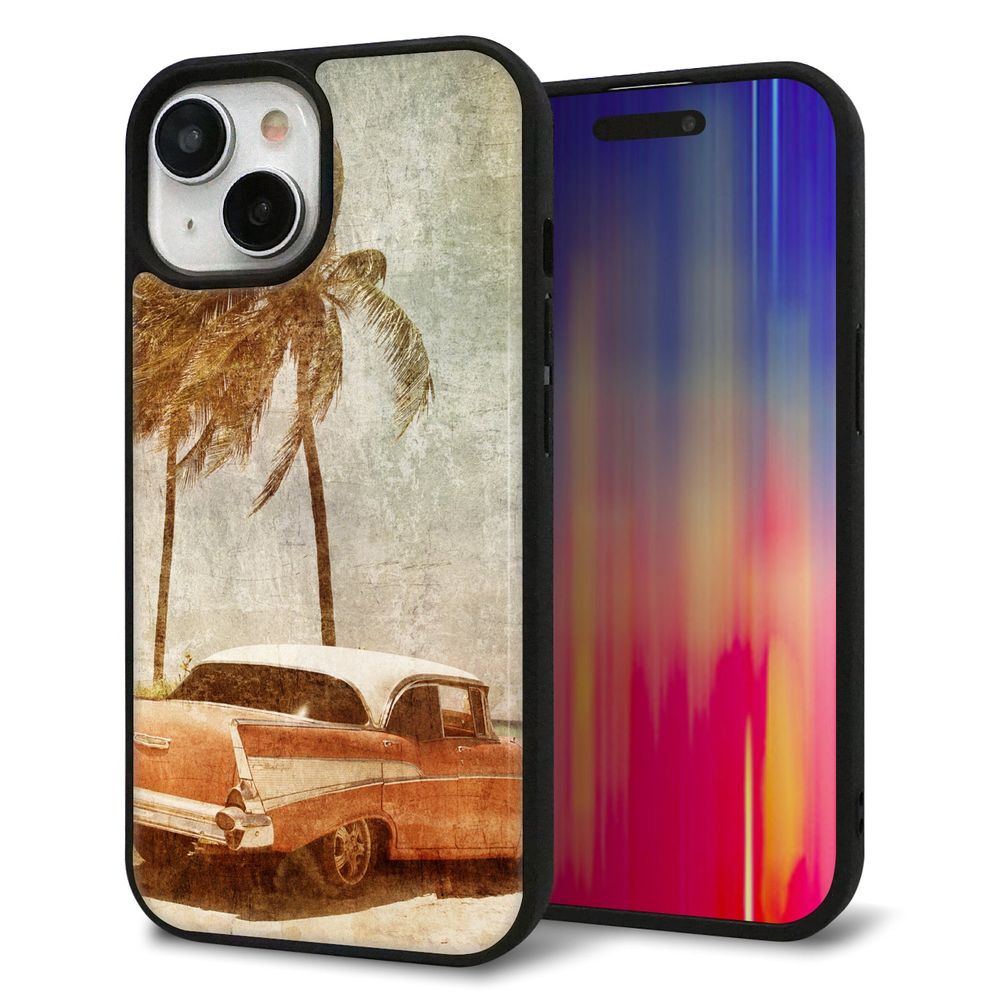 iPhone 15 強化ガラス＆TPUスマホケース ガラプリ【620 憧れの時-CAR】