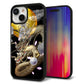 iPhone15 強化ガラス＆TPUスマホケース ガラプリ【1003 月と龍】