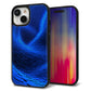 iPhone15 強化ガラス＆TPUスマホケース ガラプリ【1302 ワープブルー】