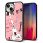 iPhone15 強化ガラス＆TPUスマホケース ガラプリ【EK813 ビューティフルパリレッド】