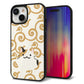 iPhone15 強化ガラス＆TPUスマホケース ガラプリ【HA245 もちねこ ミケ】