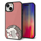 iPhone15 強化ガラス＆TPUスマホケース ガラプリ【HA297 むぎゅっとハリネズミ】