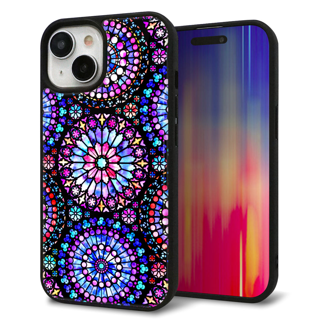 iPhone15 強化ガラス＆TPUスマホケース ガラプリ【MA953 パターン柄 A】