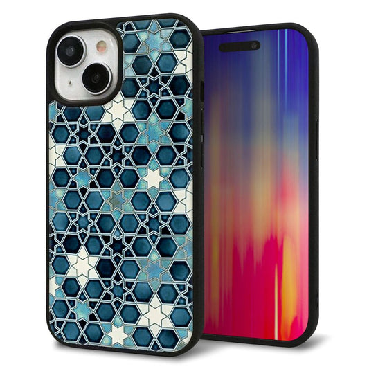 iPhone15 強化ガラス＆TPUスマホケース ガラプリ【MA955 パターン柄 C】