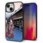 iPhone15 強化ガラス＆TPUスマホケース ガラプリ【MA966 花魁 B】