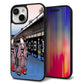 iPhone 15 強化ガラス＆TPUスマホケース ガラプリ【MA966 花魁 B】